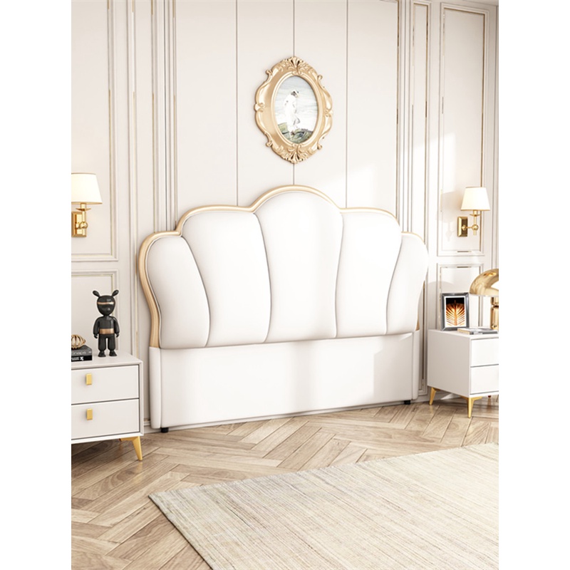 2023新款床头板软包全实木意式轻奢床头背板定制床头单独落地软包