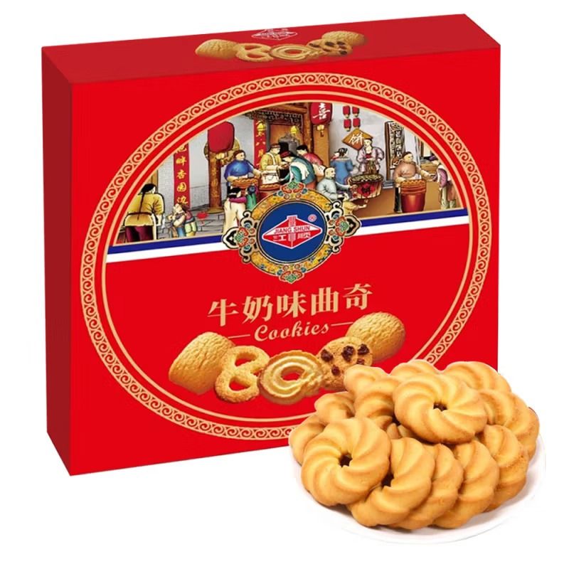 江顺 牛奶味曲奇 300g/盒
