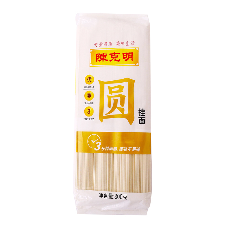 陈克明 圆挂面 800g/袋