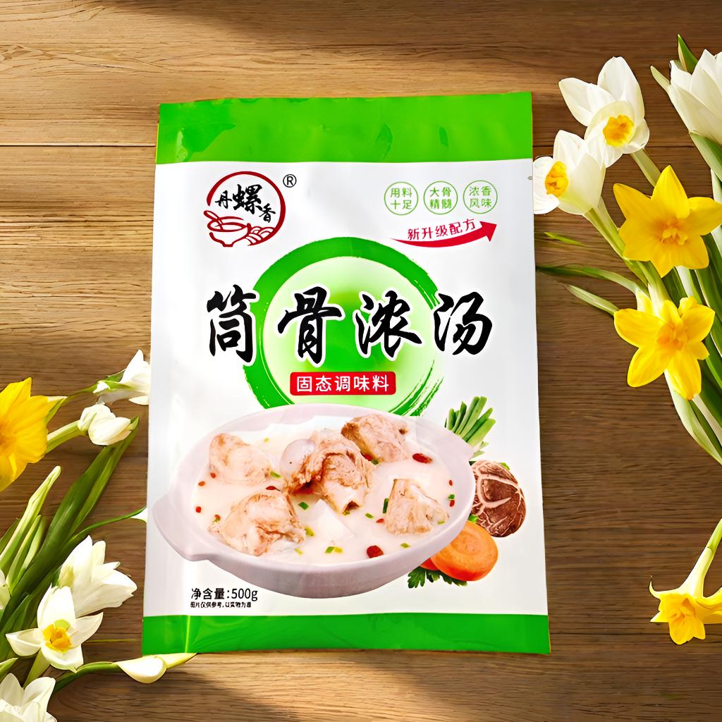 丹螺香筒骨浓汤升级版味更浓色更白口感更鲜甜九台热面