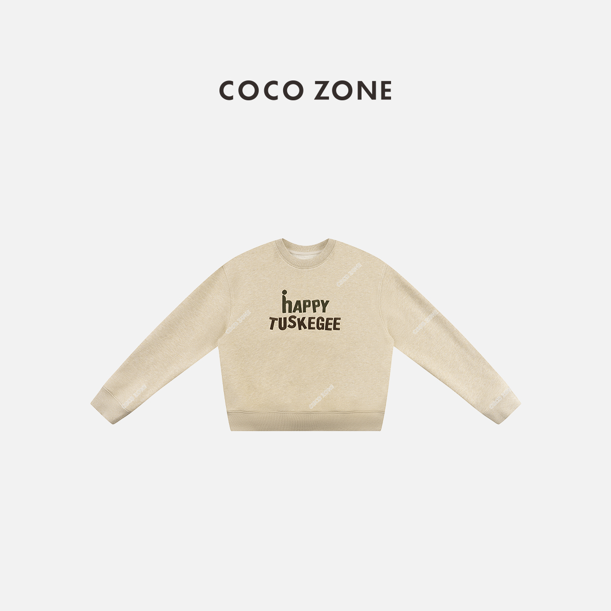 COCO ZONE 刘一一美式字母圆领卫衣设计感小众长袖上衣CC2D2509