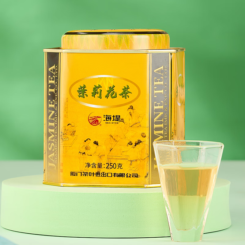 海堤茉莉花茶浓醇浓香型烘青茉莉花香冷泡茶口粮茶叶XJT510罐装