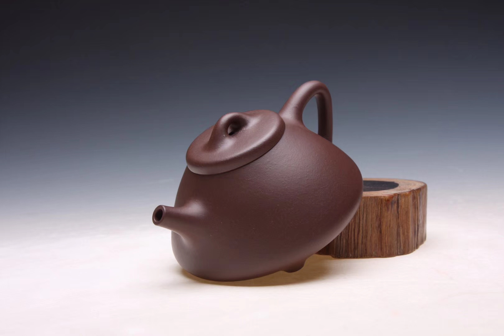 子冶石瓢，老紫泥，王建芳手制