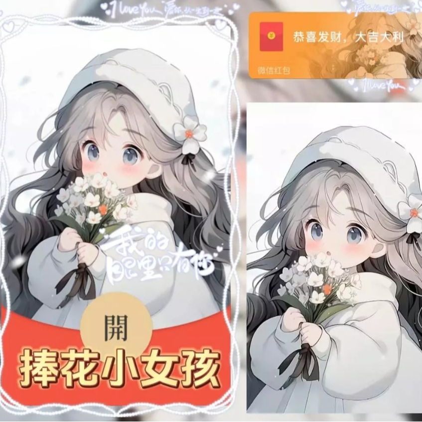 2024年新年wx红包封面新款动态祝福红包封面春节元宵