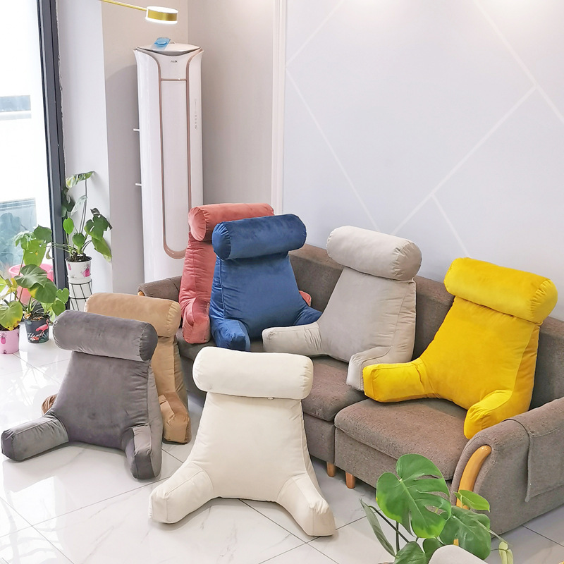 老人宿舍床上简约睡觉靠背垫懒人单人荷兰绒靠枕护腰枕靠床头孕妇