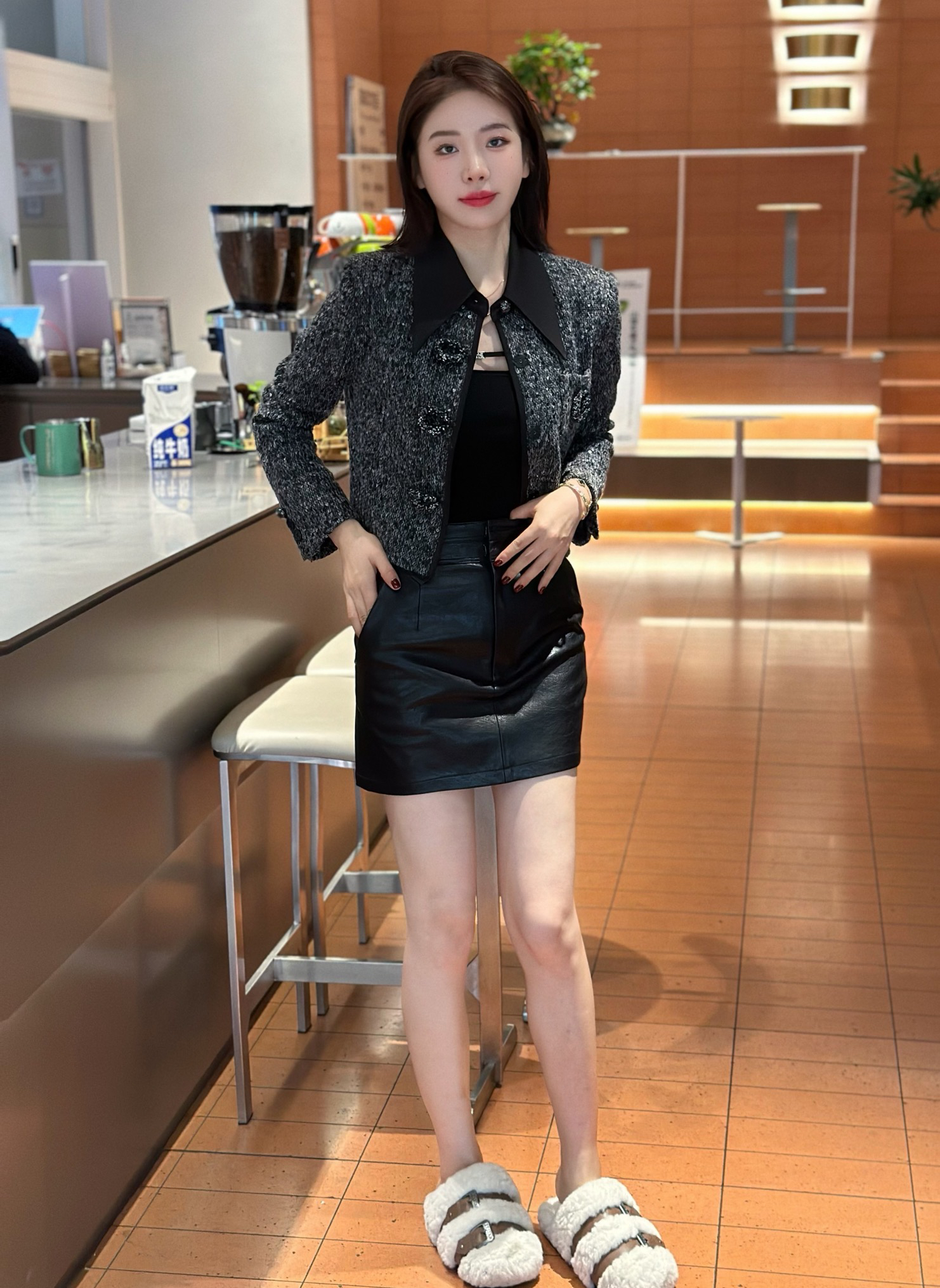 设计师品牌 EMS 小香风短外套 E42W13N110H01