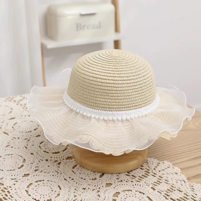 儿童夏季遮阳编制草帽