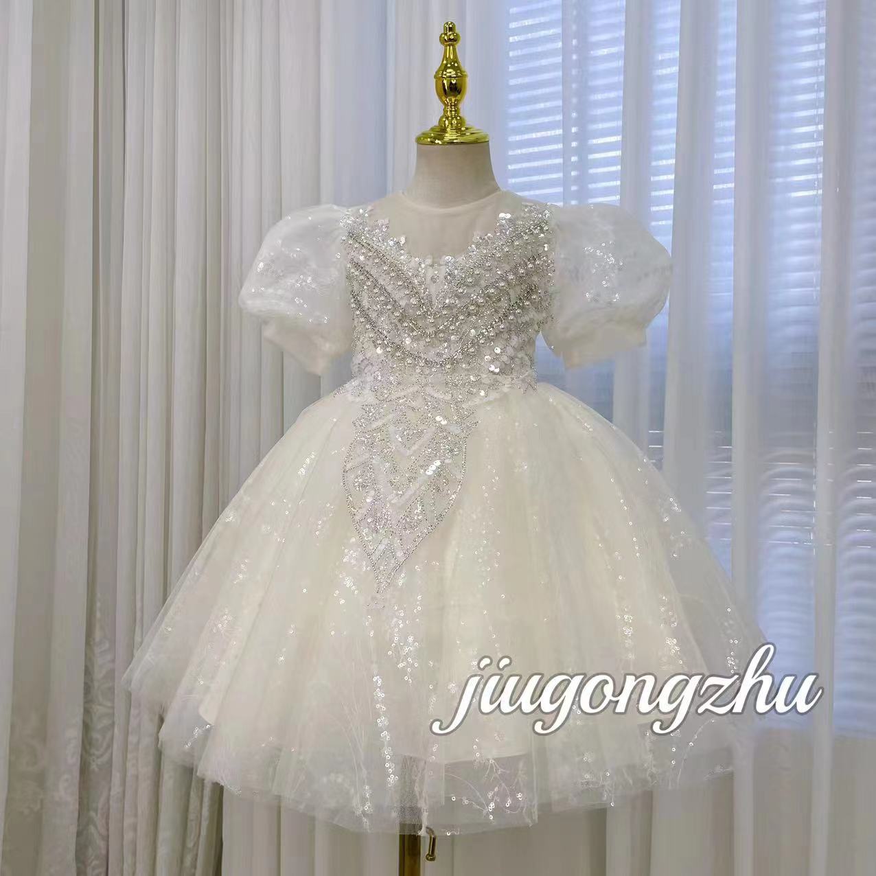 【百花玉兰短】女童公主裙花童婚纱高端儿童礼服裙儿童裙钢琴演奏