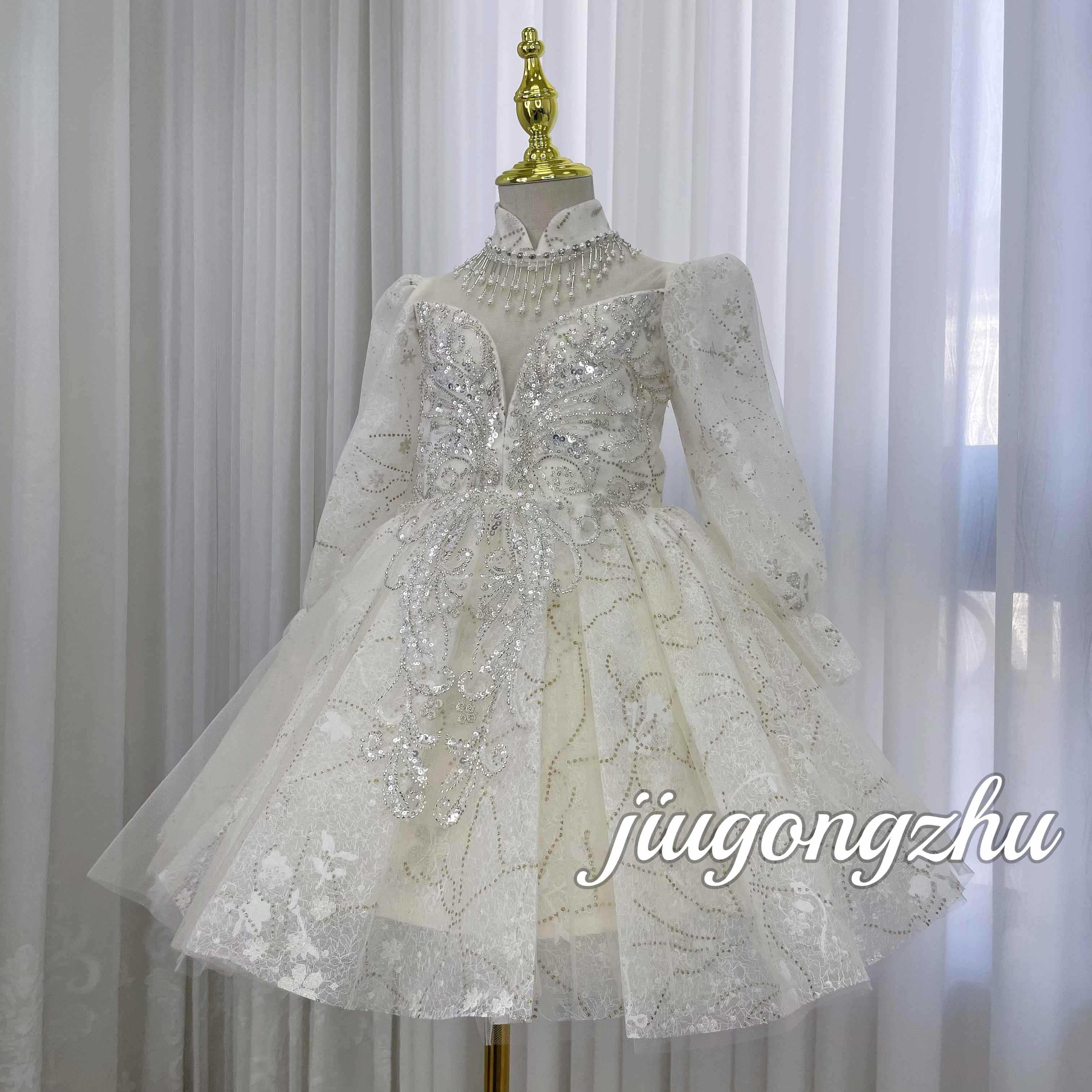 【含苞待放】女童公主裙花童婚纱高端礼服裙儿童裙钢琴生日走秀宴会