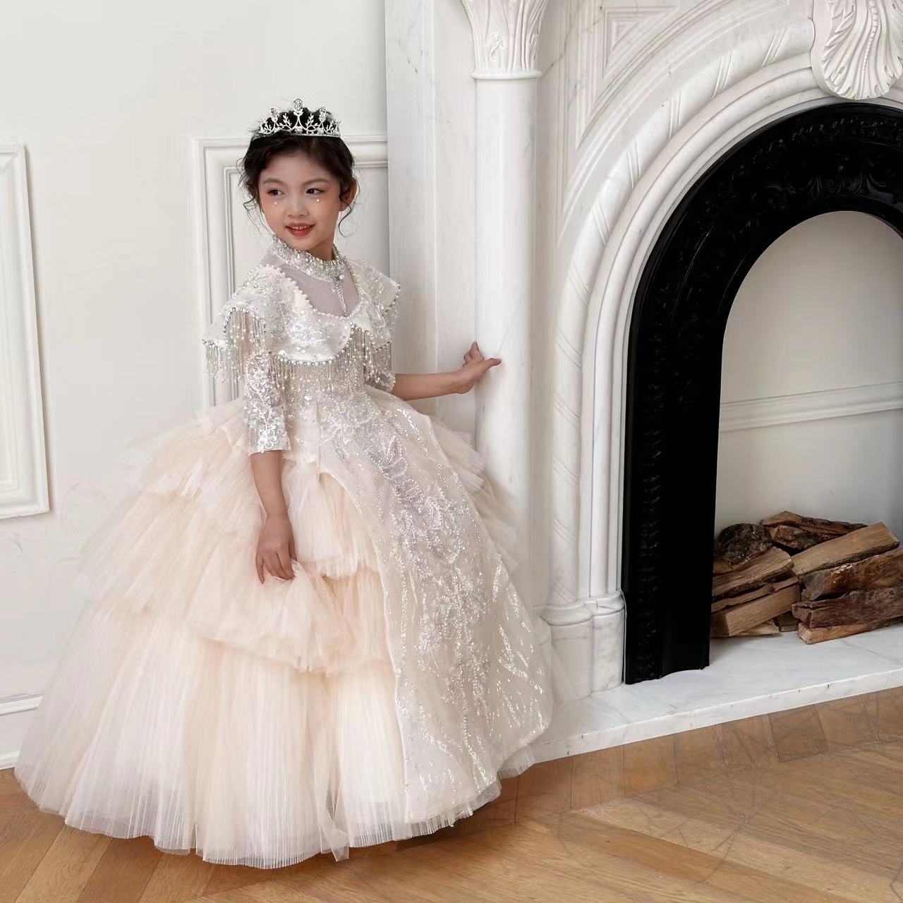 【富家千金】女童渐变丁达尔风晚礼服钢琴主持公主裙生日宴走秀花童