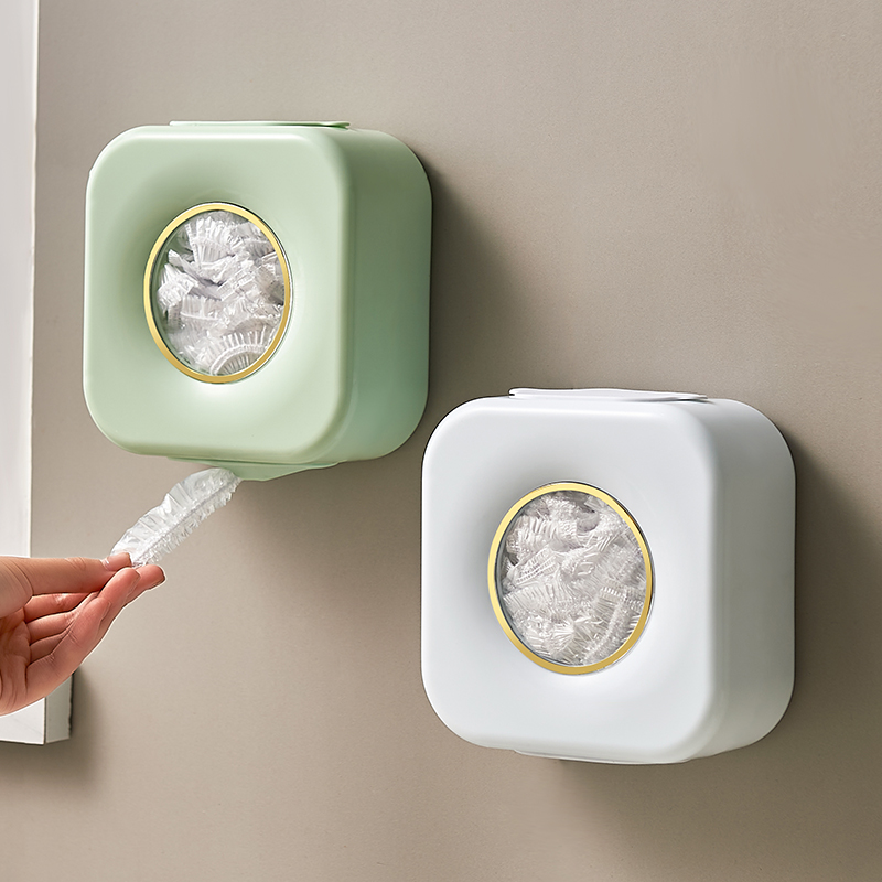 deHub厨房壁挂式一次性保鲜膜套保鲜袋收纳盒保鲜套罩多功能挂墙