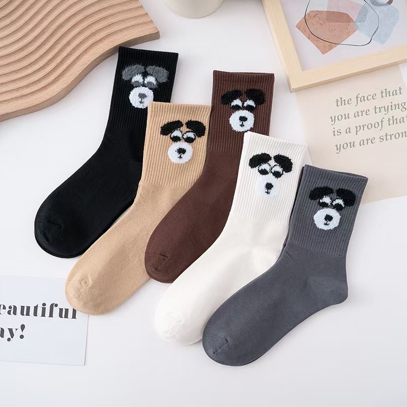 特价款  女款中筒时尚袜混搭5双包邮