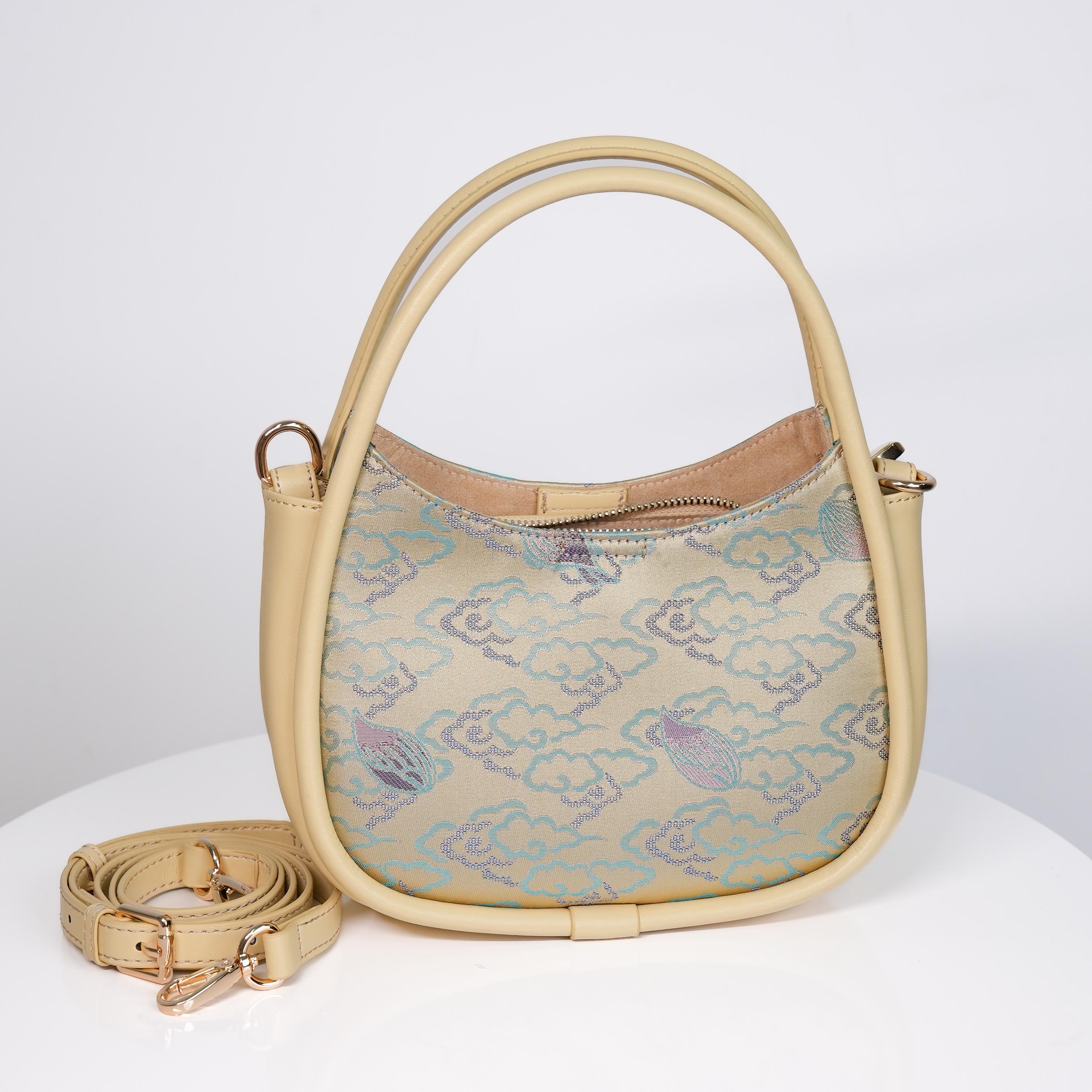 GZ宋锦祥云花位随机发手提时尚女包大包百搭女士138