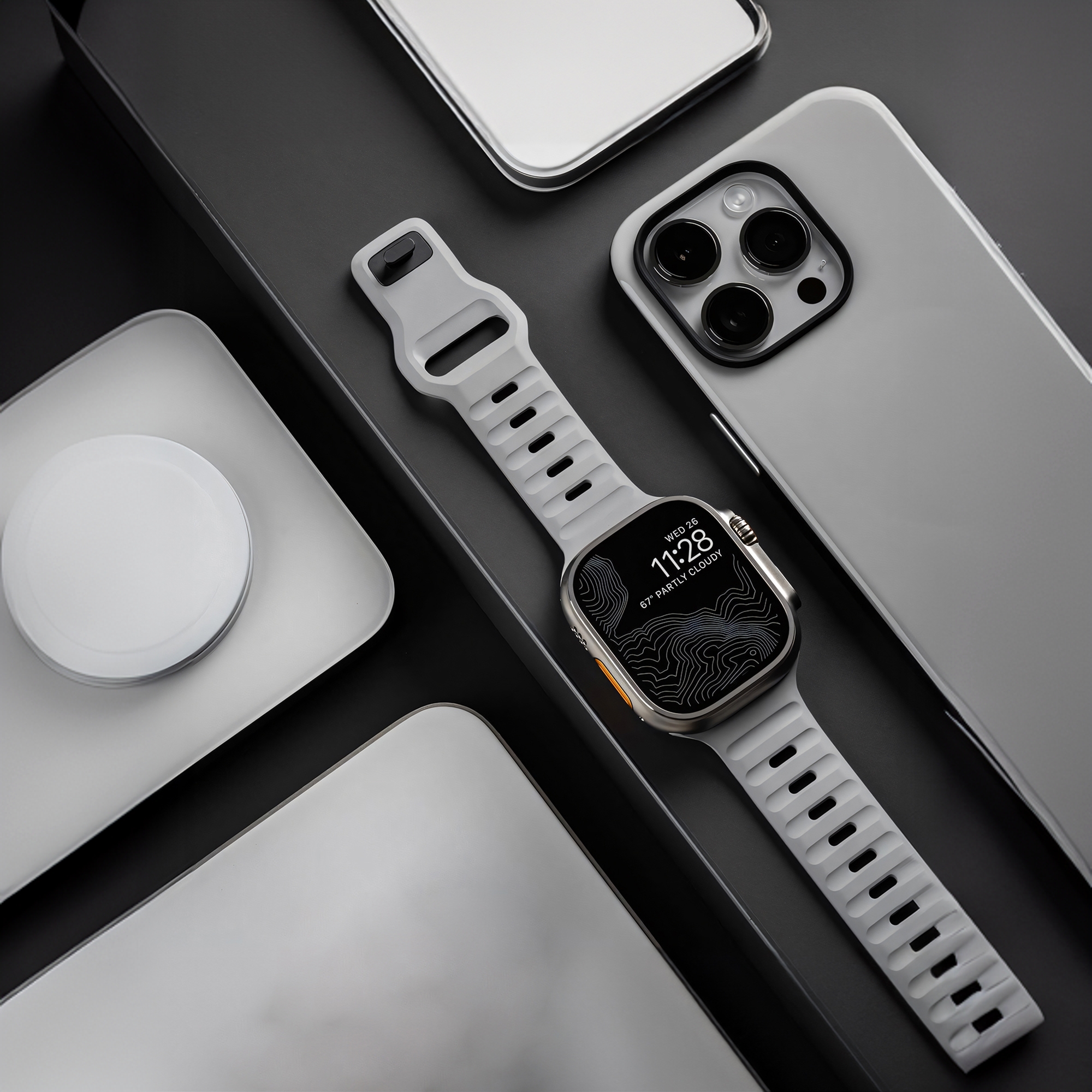 适用iwatchS9表带s7硅胶运动防水S10苹果手表Ultra高级s8夏se创意