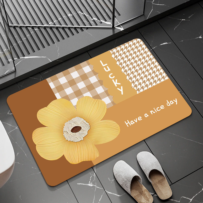 硅藻泥地垫卫生间地垫浴室吸水防滑门垫家用软地垫硅藻泥脚垫子