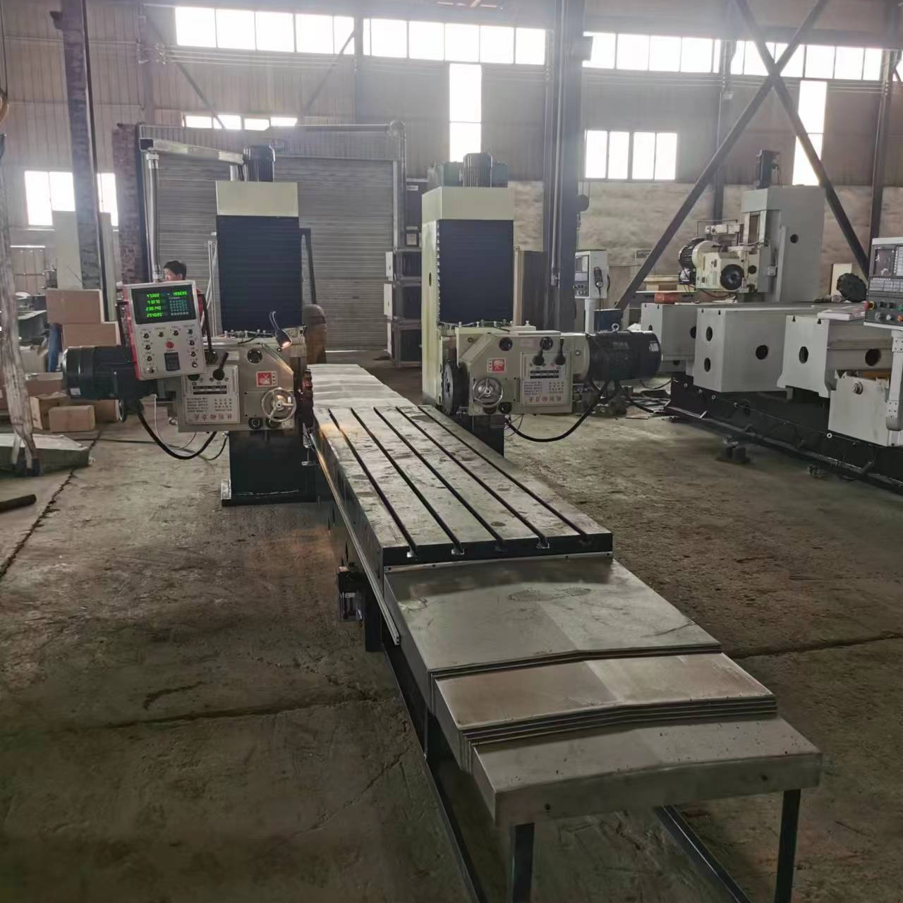 数控龙门铣床大型双面铣床数显双头镗铣床飞铣边机法兰铣床