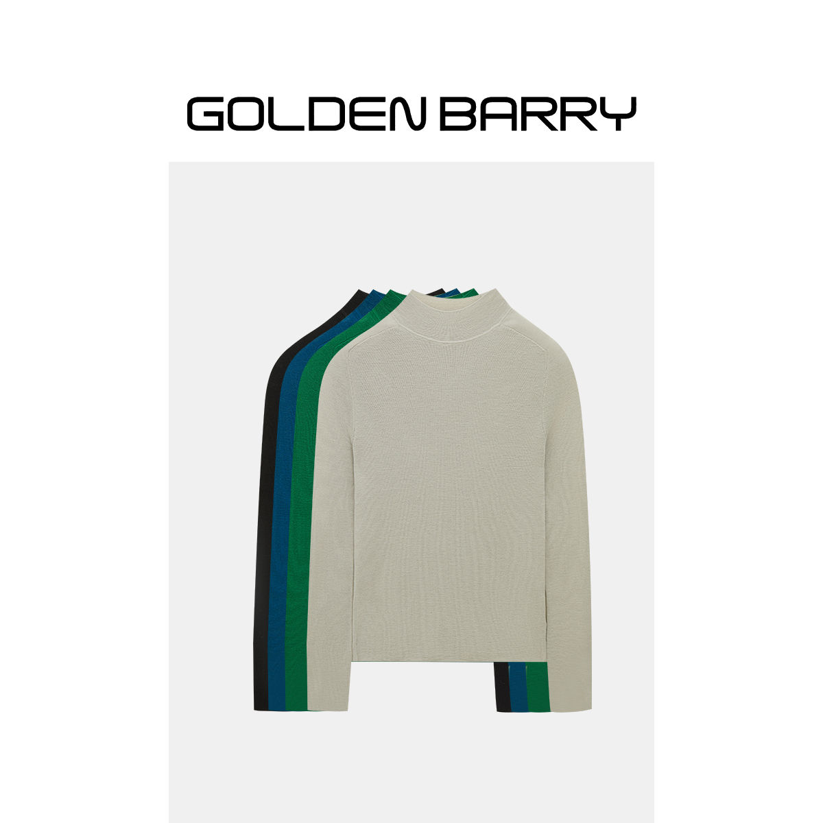GOLDENBARRY|241206简约款半高领羊毛毛衣高领毛衣长袖针织时尚