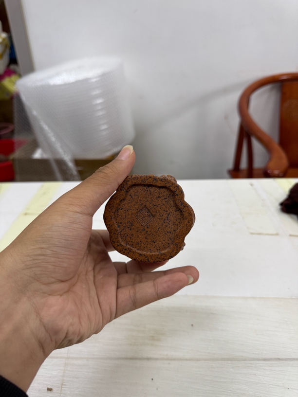 宜兴紫砂原矿龙骨金砂高温柴烧浮雕刻梅桩杯主人杯品茗杯120cc