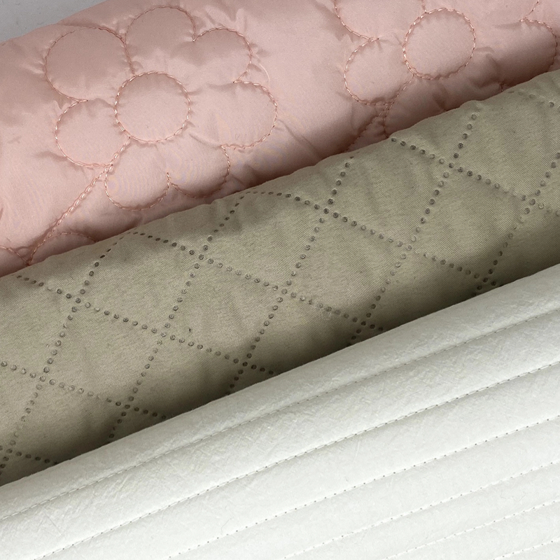 行缝面料超声波压棉