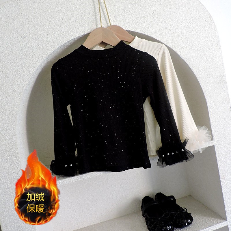 女童打底衫内搭纯棉款 25春秋新款长袖韩版洋气儿童宝宝上衣t恤女