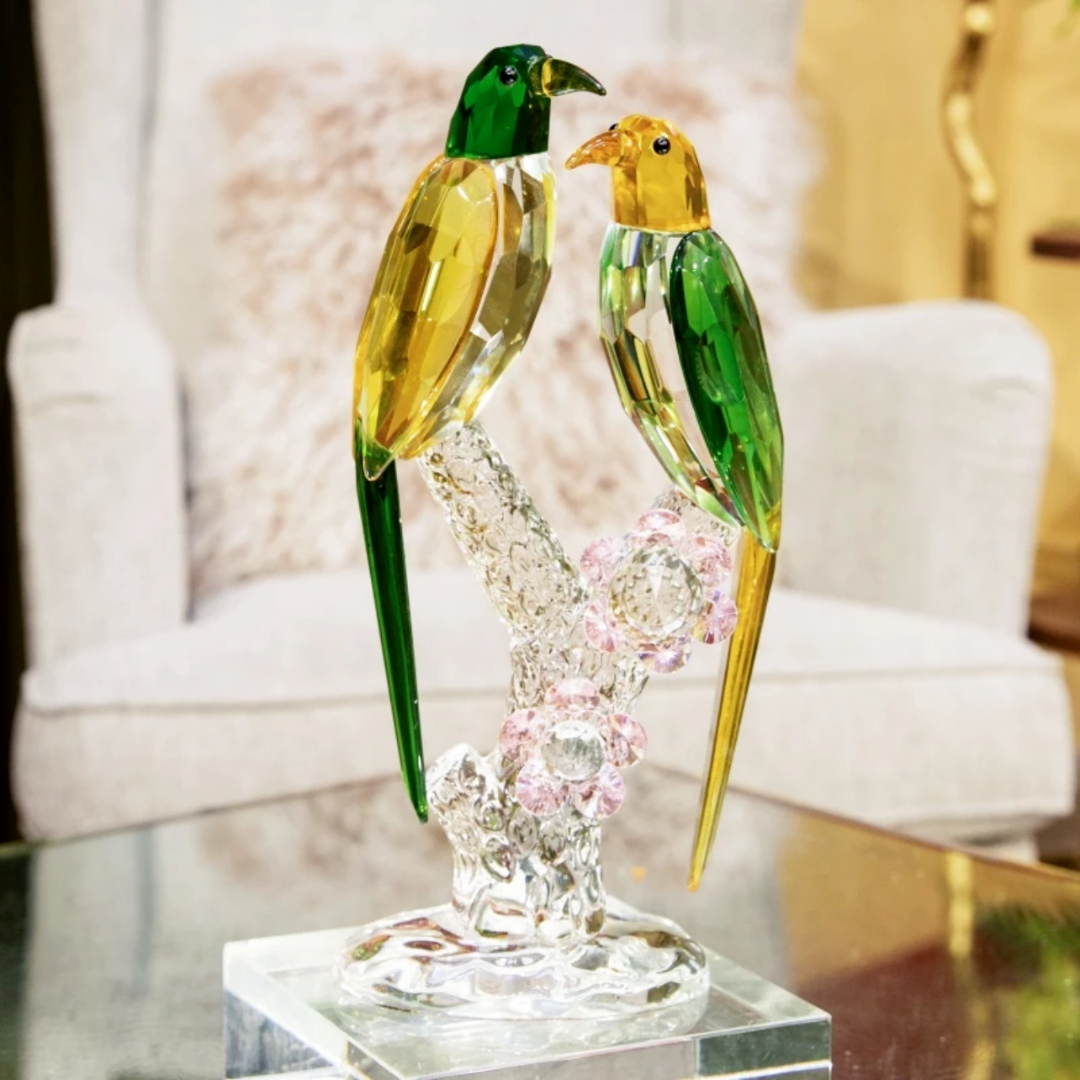 水晶鸟大号33厘米喜鹊新婚礼物乔迁客厅酒柜小家居家用卧室玄关