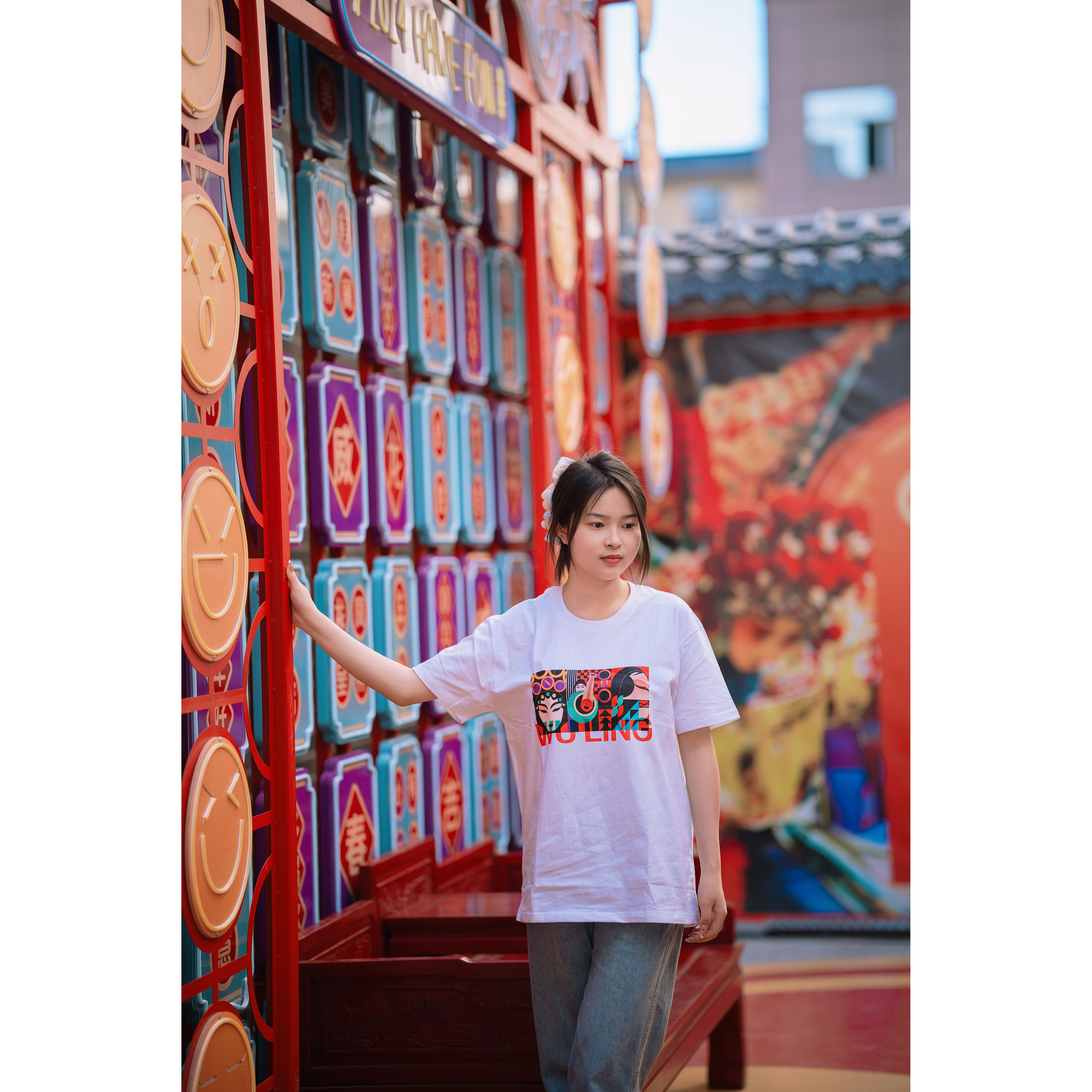 武陵不夜城创意定制文化衫休闲印花圆领宽松夏季舒适百搭户外