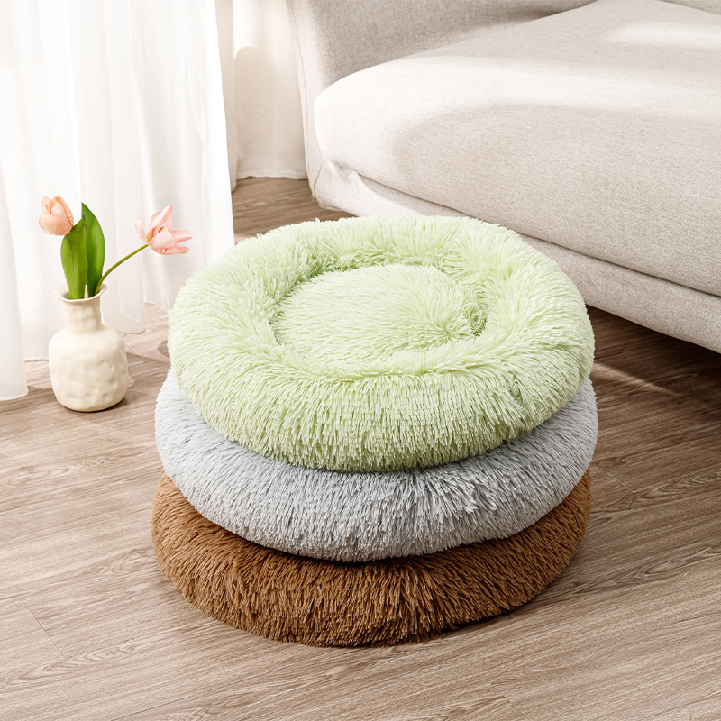 冬季加绒保暖全可洗大中小型犬狗窝猫窝花边深度睡眠宠物窝床用品