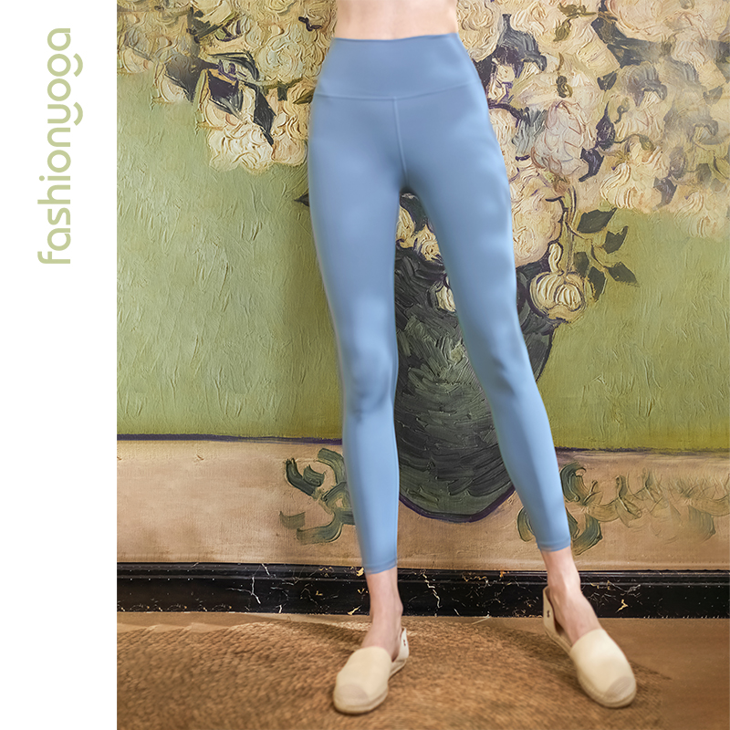 【售完即停】健身裤高腰包腹蜜桃臀紧身零感九分裤外穿提臀