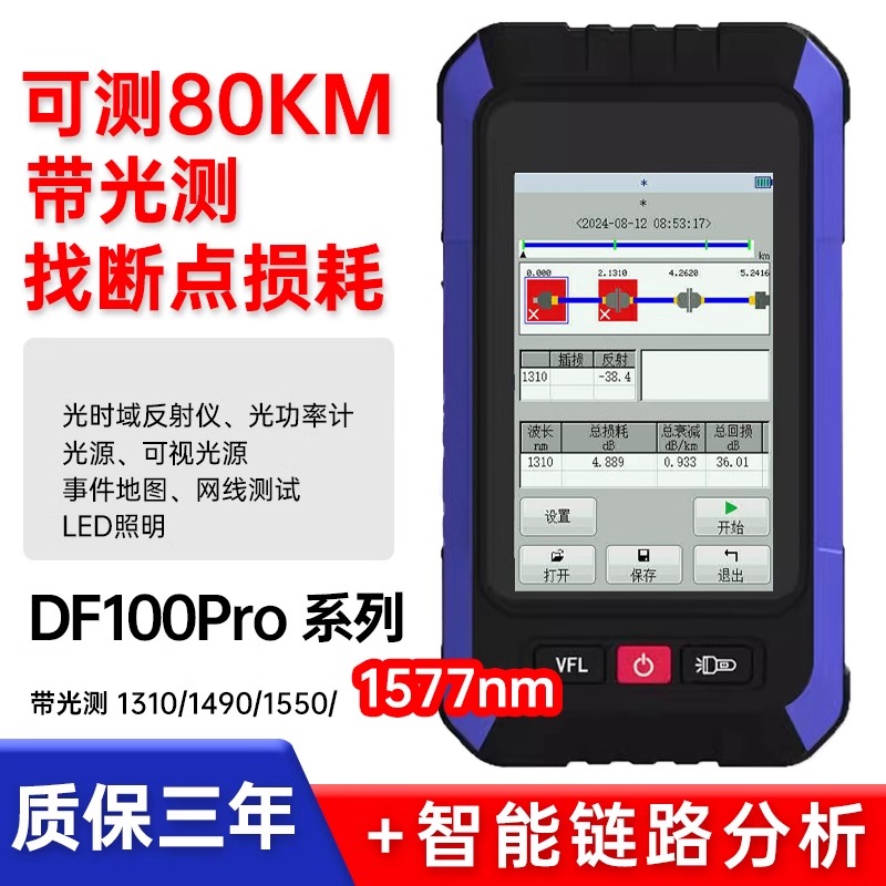 OTDR断点测距仪光纤故障测试仪光时域反射仪光纤断点故障分析