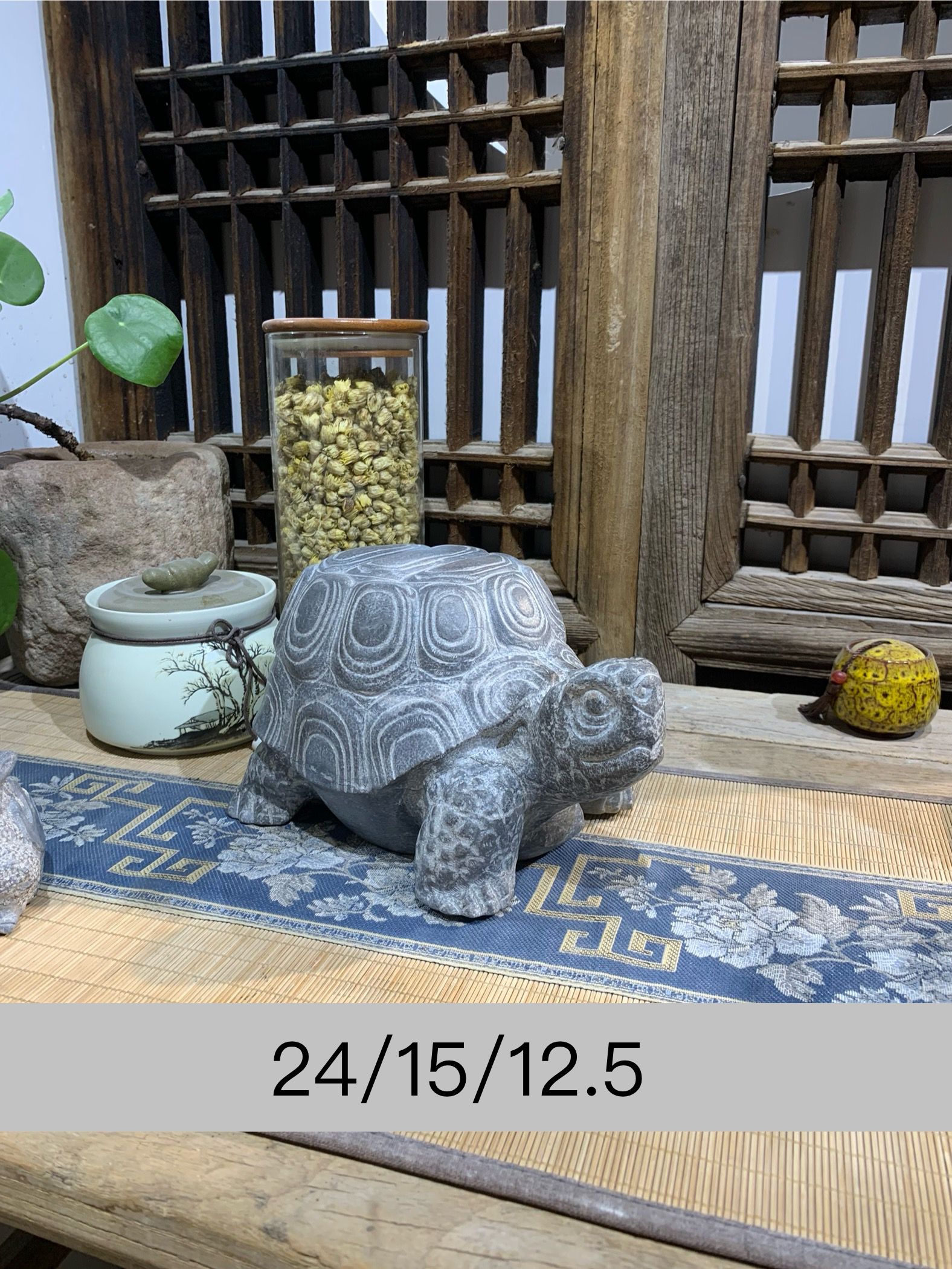 青石雕刻大石龟摆件实至名归富甲一方鱼缸造景