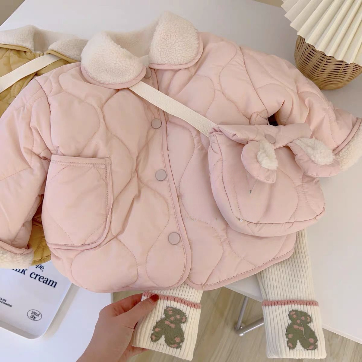 女童棉服冬季新款儿童加绒棉衣洋气女宝宝甜美冬装加厚保暖外套