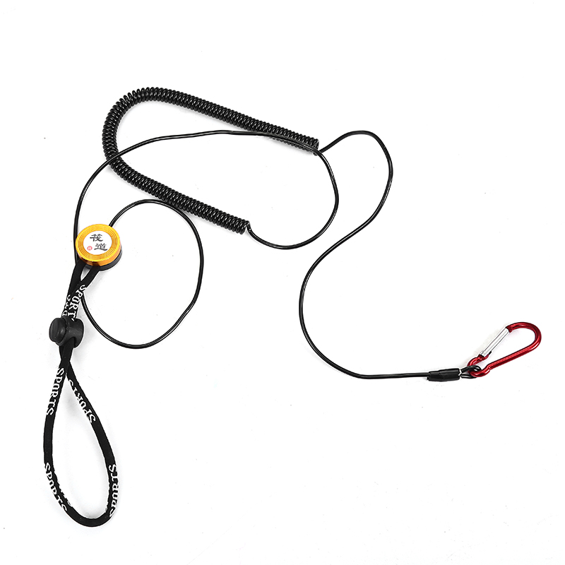 筏道带扣失手绳 3米钢丝护杆绳放杆绳筏钓失手绳护竿绳失手环包邮