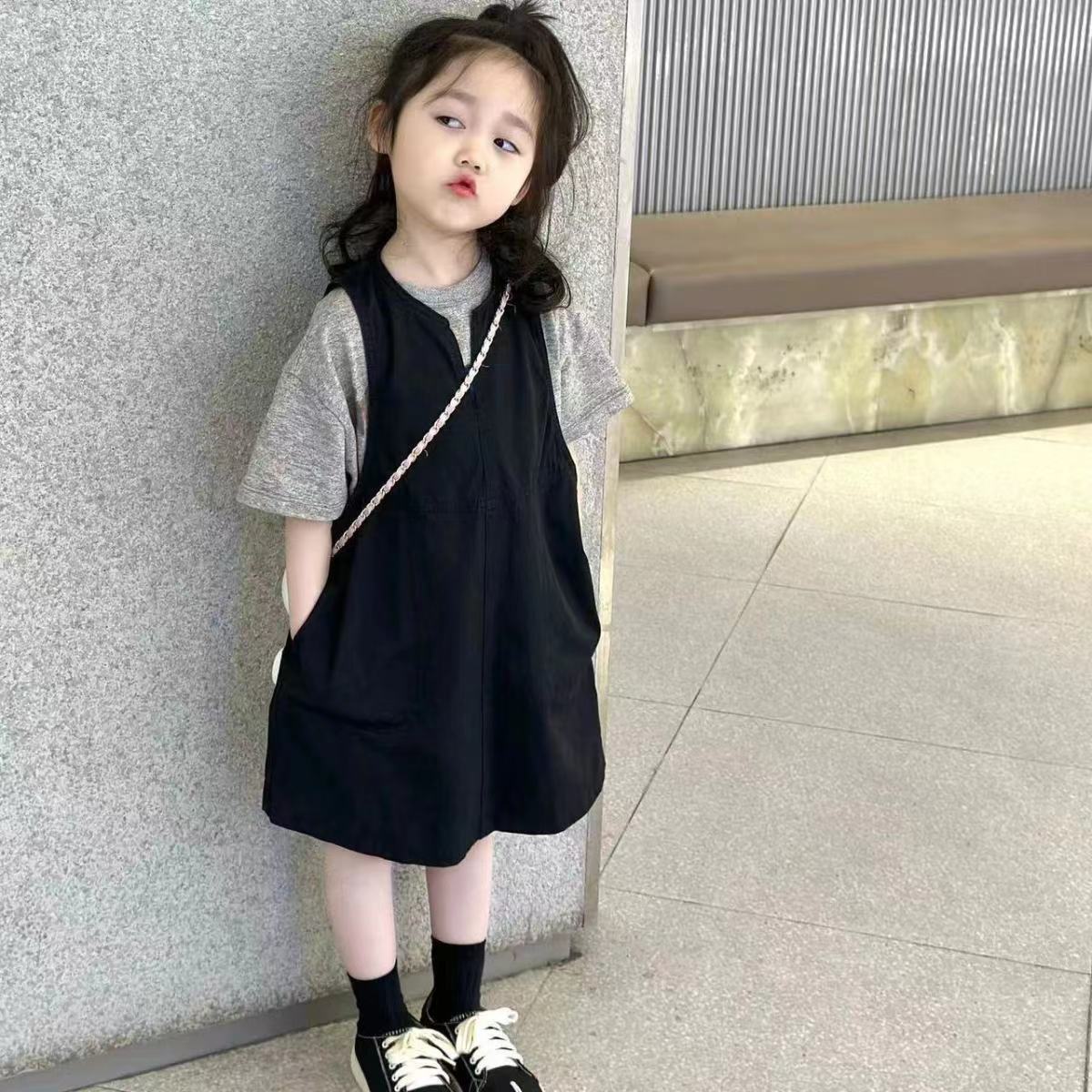 女童童装套装女宝儿童节夏季超萌可爱女孩韩范港风两件套宽松套装