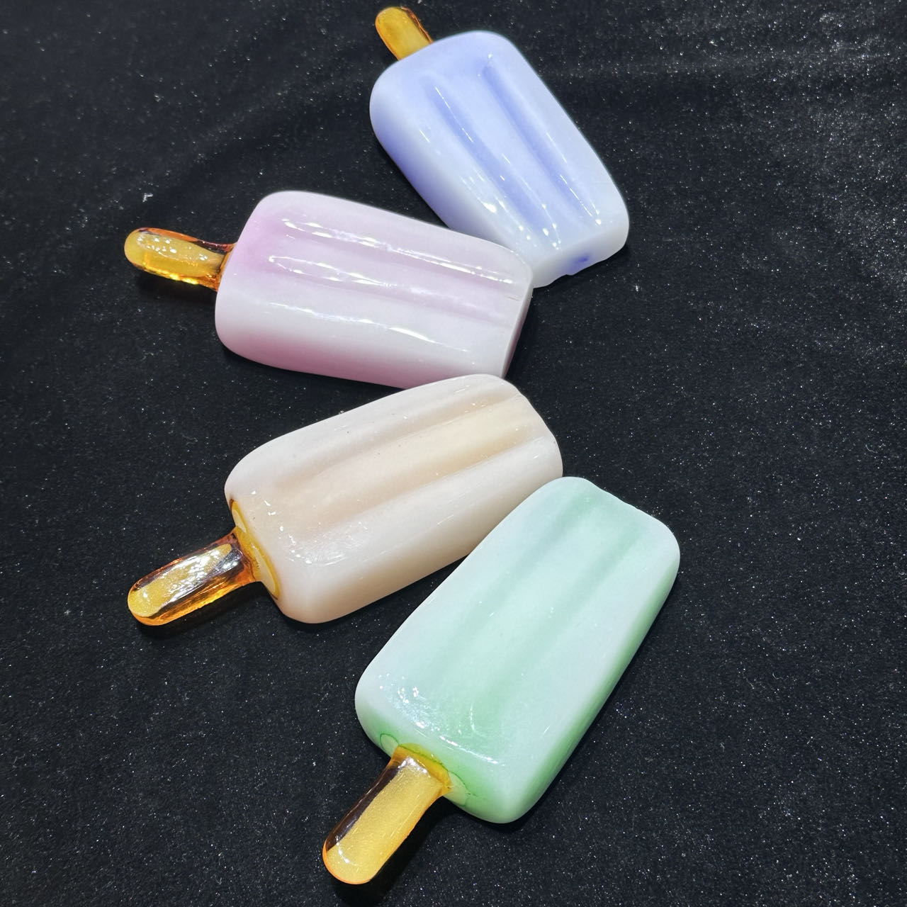 领尚琉璃工坊纯手工制作热塑琉璃雪糕创意摆设单只价格 颜色备注