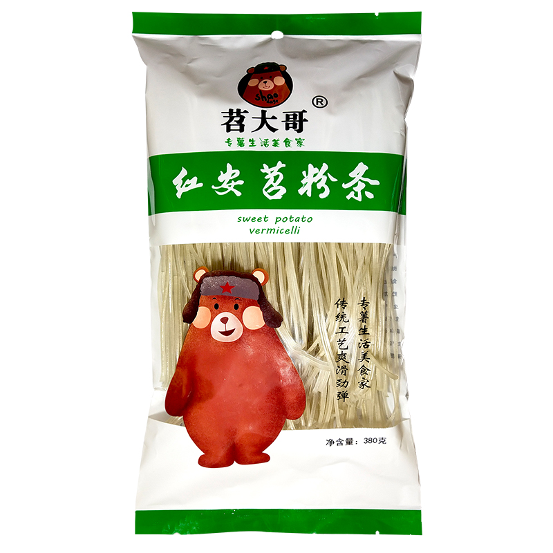苕大哥 传统红安苕粉条纯正红薯粉条380g袋装Q弹劲道