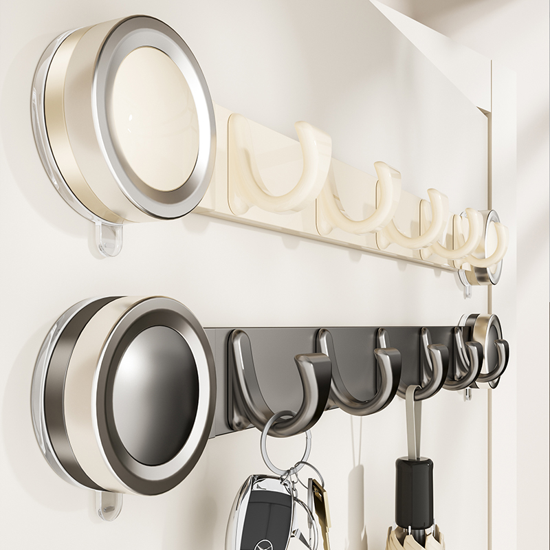 吸盘门后挂钩粘钩挂衣架免打孔强力承重壁挂粘胶钩子入户门置物架