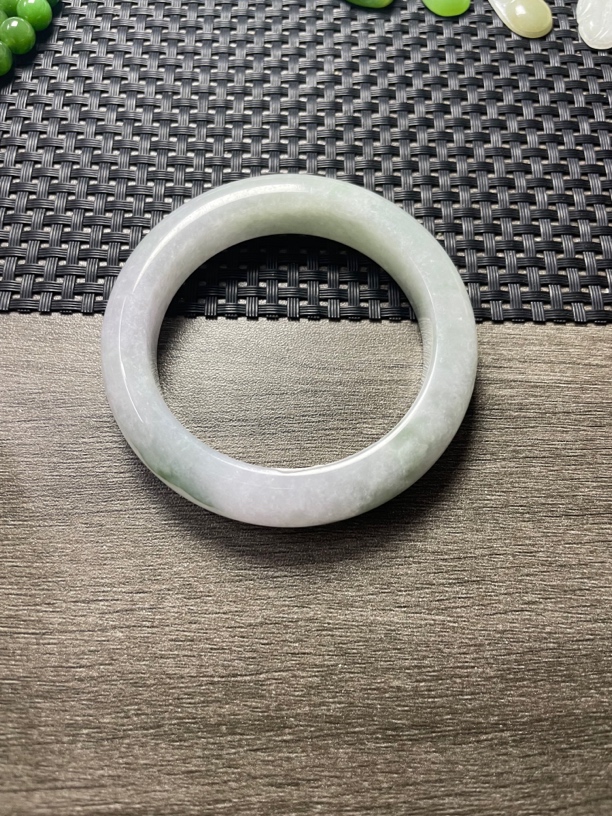 翡翠手镯 内径52.7mm 飘花手镯