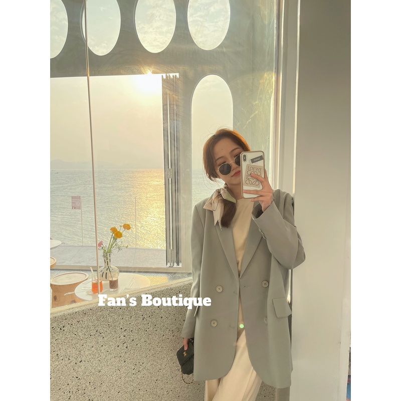 FF Blue很难不心动的薄荷绿西装+双面半裙