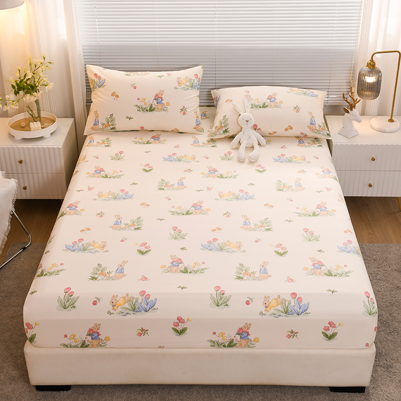 全棉单层床笠加厚床垫保护罩床套防滑防尘罩单人床上用品