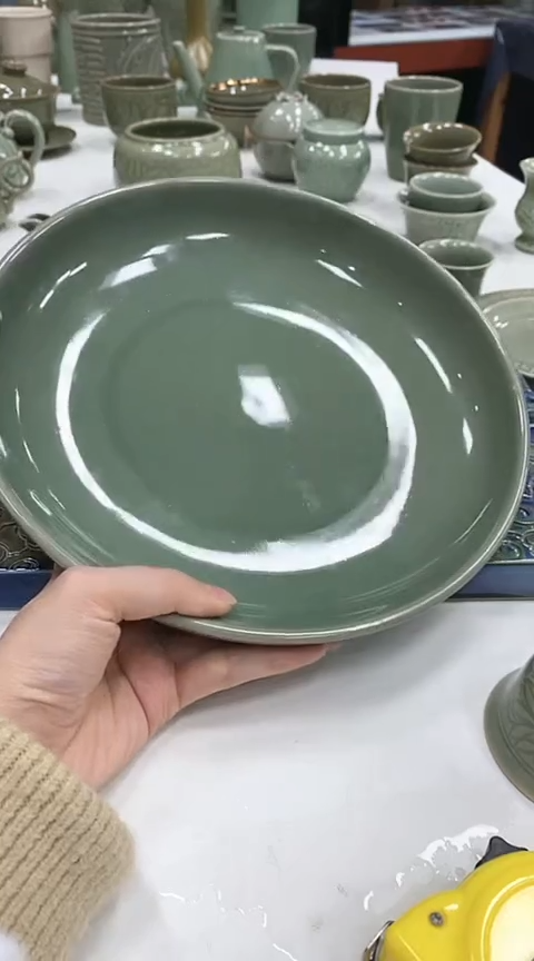 【闪购商品】陶瓷壶微瑕】素面大盘24cm   】1只