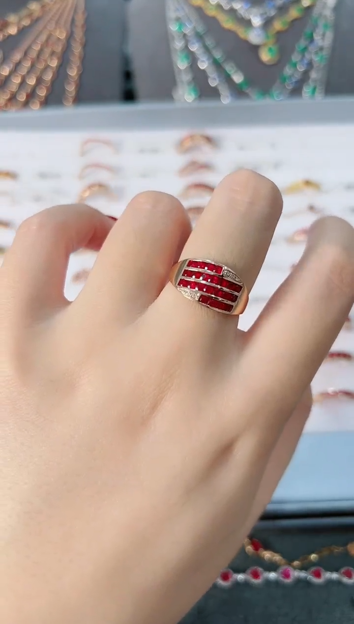 【闪购商品】红宝石戒指18K金镶嵌·