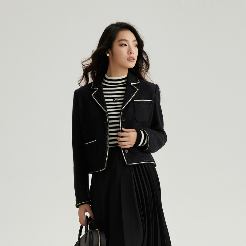 OBEG欧碧倩撞色织带上衣10464066