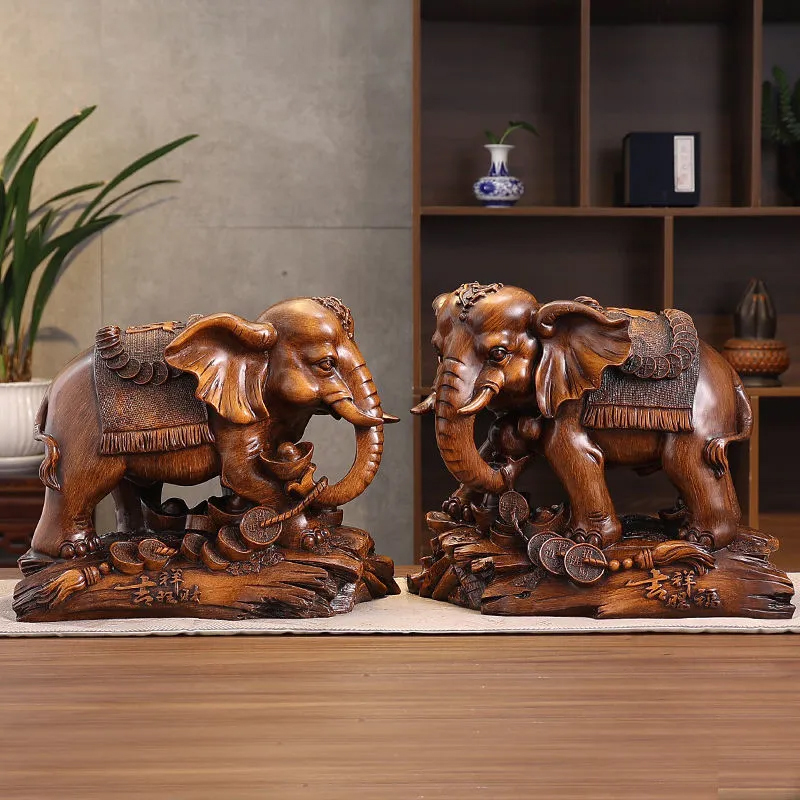 吉祥象高档中式家居乔迁新居摆件礼品工艺品长28高22CM