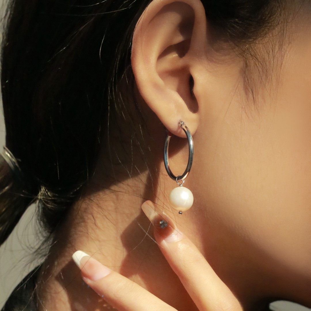 925银耳饰 E19004 巴洛克珠珠耳环耳钉时尚气质礼物百搭38好物