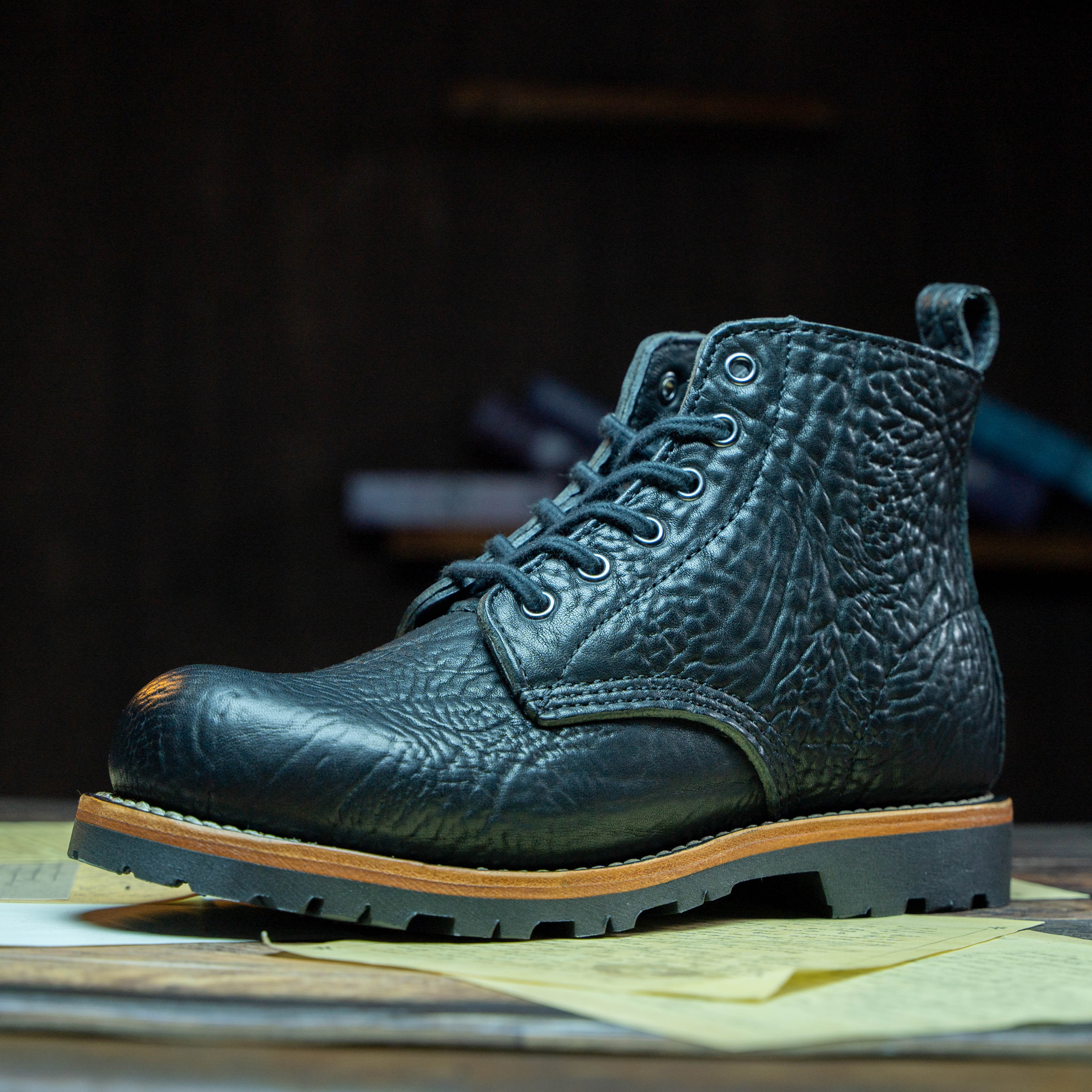 9111中帮工装鞋固特异工艺厚皮料时尚休闲中帮男鞋