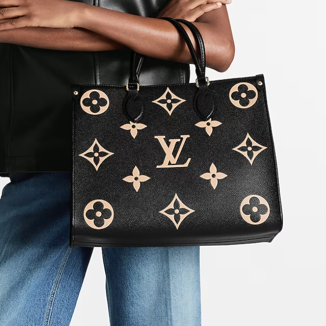 全新未使用 LouisVuitton/路易威登 ONTHEGO小中号横板托特皮质包