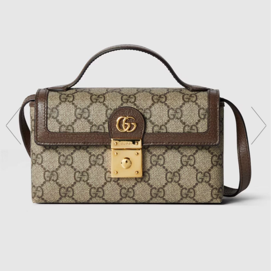 全新未使用 GUCCI/古驰  Ophidia迷你手提盒子包 可斜挎 24新款