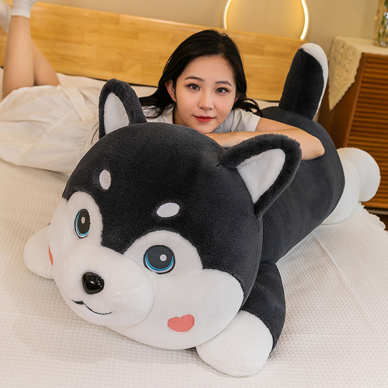 趴款哈士奇玩偶毛绒玩具布娃娃抱枕公仔睡觉专用生日礼物送女生