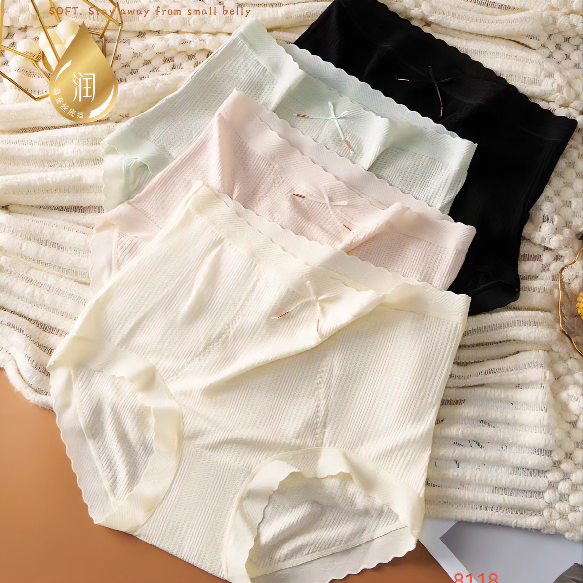 编码品牌孤品夏季女士内裤透气舒适中腰中高三角裤打底裤高腰棉裆