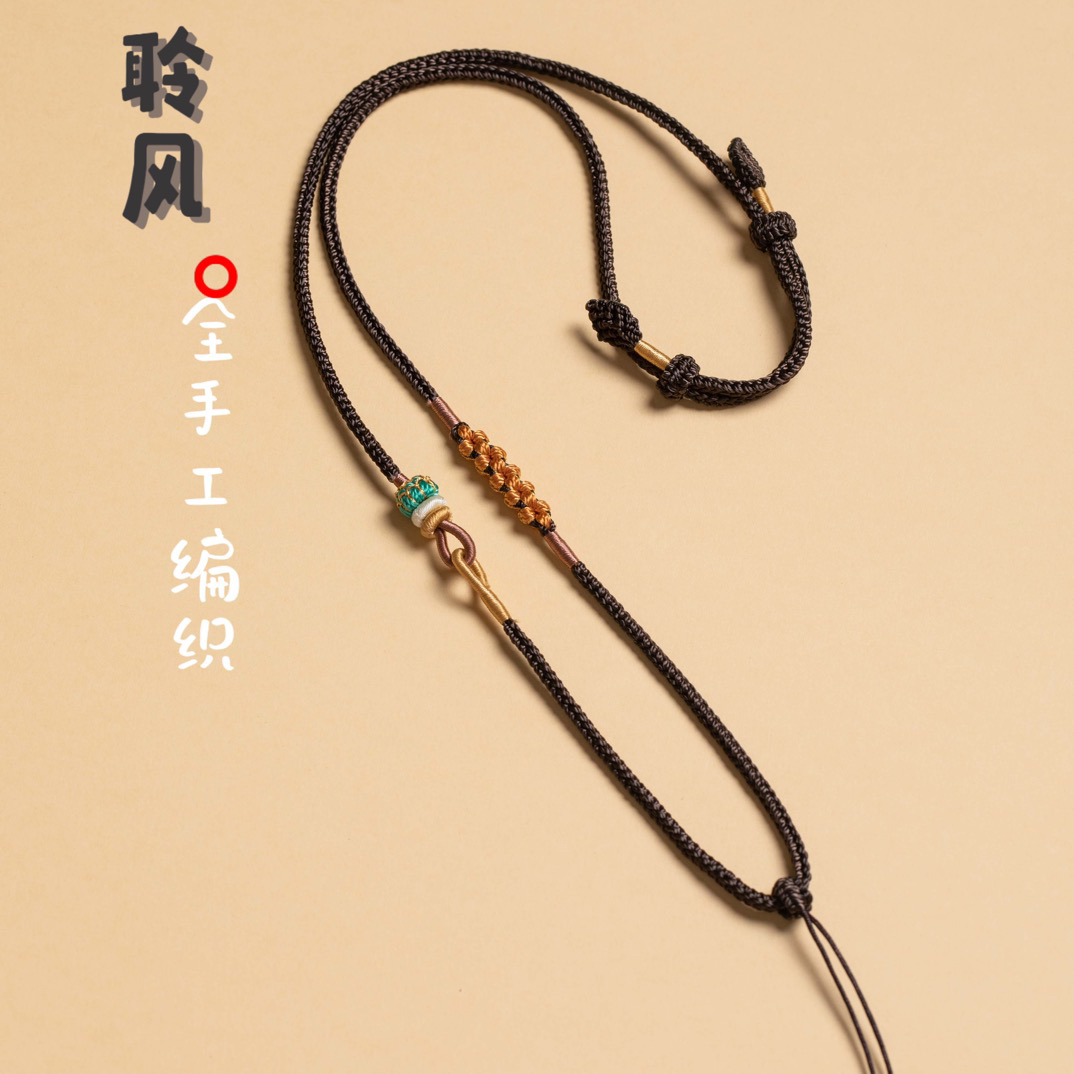 非金属布艺吊坠 纯手工八股莲花扣编织双环结八宝罗盘吊坠BG-002